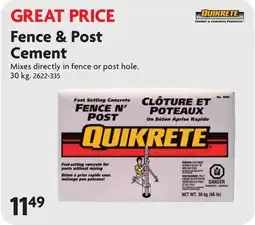 Home Hardware Fence & Post Cement offer