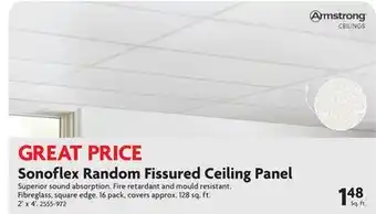 Home Hardware Sonoflex Random Fissured Ceiling Panel offer
