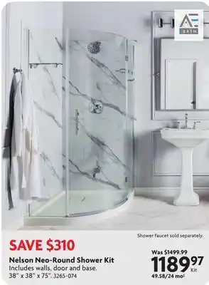 Home Hardware Nelson Neo-Round Shower Kit offer