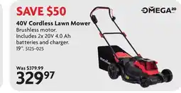 Home Hardware Omega 40V Cordless Lawn Mower offer