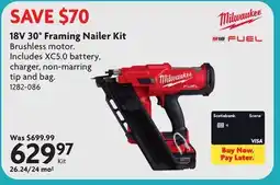 Home Hardware 18V 30° Framing Nailer Kit offer