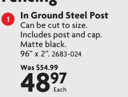 Home Hardware In Ground Steel Post offer