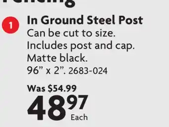 Home Hardware In Ground Steel Post offer
