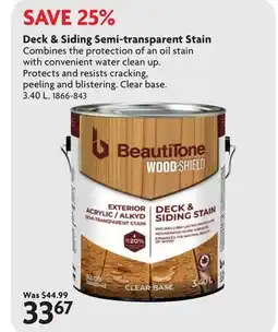 Home Hardware Deck & Siding Semi-transparent Stain offer
