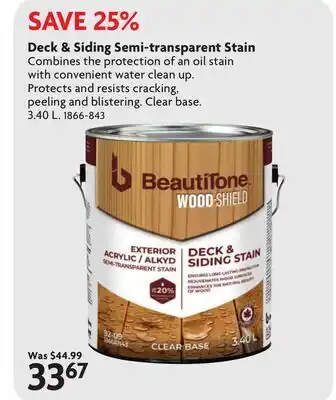 Home Hardware Deck & Siding Semi-transparent Stain offer