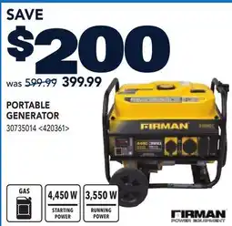 RONA PORTABLE GENERATOR offer