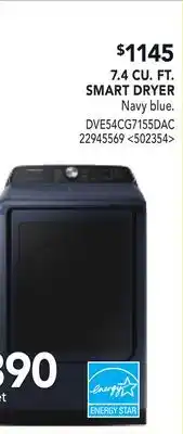RONA 7.4 CU. FT. SMART DRYER offer