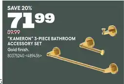 RONA KAMERON 3-PIECE BATH ROOM ACCESSORY SET offer