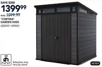 RONA CORTINA GARDEN SHED offer