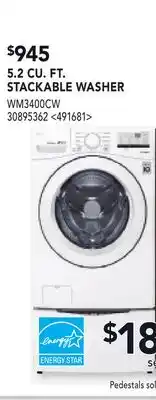 RONA 5.2 CU. FT. STACKABLE WASHER offer