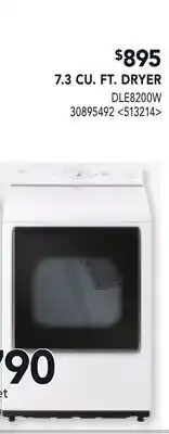 RONA LG 7.3 CU. FT. DRYER offer