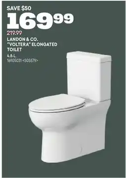 RONA LANDON & CO. VOLTERA ELONGATED TOILET offer
