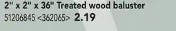 RONA 2 x 2 x 36 Treated wood baluster offer