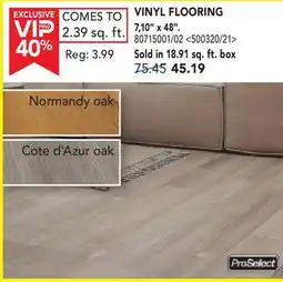 RONA VINYL FLOORING offer