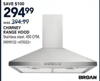 RONA CHIMNEY RANGE HOOD offer