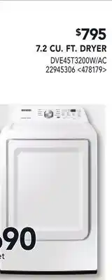 RONA 7.2 CU. FT. DRYER offer