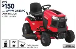 RONA CRAFTSMAN LAWN TRACTOR offer