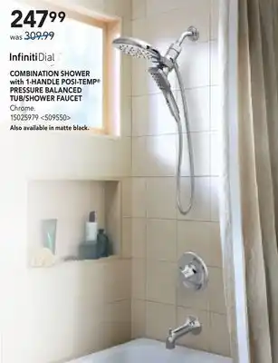 RONA Combination Shower With Handle Posi-Temp Pressure Balanced Tub Shower Faucet offer