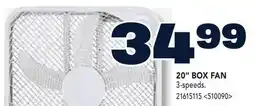 RONA 20 BOX FAN offer