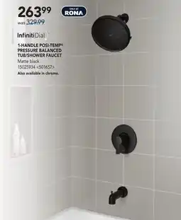 RONA 1-HANDLE POSI-TEMP PRESSURE BALANCED TUB/SHOWER FAUCET offer