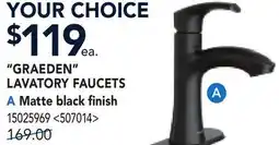 RONA MOEN GRAEDEN LAVATORY FAUCETS Matte black finish offer
