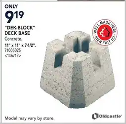 RONA DEK-BLOCK DECK BASE 11 x 11 x 7-1/2 offer