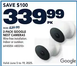 RONA 2-PACK GOOGLE NEST CAMERAS offer