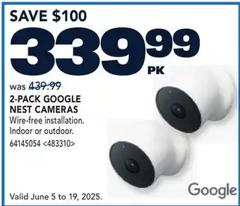 RONA 2-PACK GOOGLE NEST CAMERAS offer