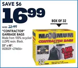 RONA CONTRACTOR GARBAGE BAGS offer