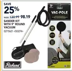 RONA VAC POLE SANDER KIT WITH 9 ROUND VACUUM offer