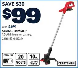 RONA CRAFTSMAN STRING TRIMMER offer