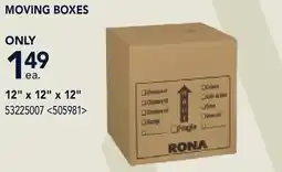 RONA MOVING BOXES offer