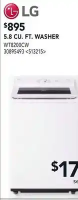 RONA 5.8 CU. FT. WASHER offer