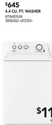 RONA 4.4 CU. FT. WASHER offer