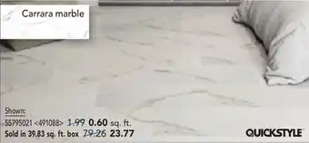 RONA Carrara Marble peel & stick vinyl tiles and flooring offer