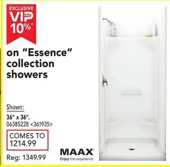 RONA Essence Collection Showers 36 X 36 offer