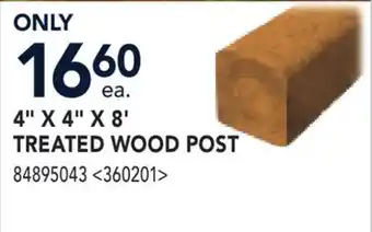 RONA 4 X 4 X 8' TREATED WOOD POST offer