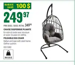 BMR CHAISE SUSPENDUE PLIANTE offer