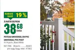 BMR POTEAU UNIVERSEL EN PVC offer