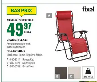 BMR CHAISE  RELAX  offer