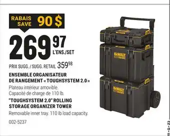 BMR ENSEMBLE ORGANISATEUR DE RANGEMENT TOUGHSYSTEM 2.0 offer