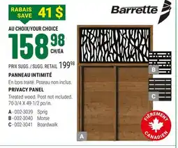 BMR PANNEAU INTIMITÉ offer