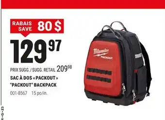BMR SAC À DOS PACKOUT offer