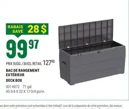 BMR BAC DE RANGEMENT EXTÉRIEUR offer