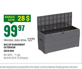 BMR BAC DE RANGEMENT EXTÉRIEUR offer