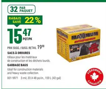 BMR SACS À ORDURES offer