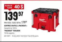 BMR COFFRE À OUTILS  PACKOUT  offer