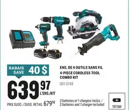 BMR ENS. DE 4 OUTILS SANS FIL offer