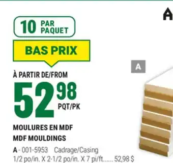 BMR MOULURES EN MDF offer