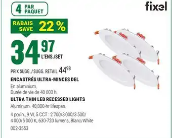 BMR ENCASTRÉS ULTRA-MINCES DEL offer